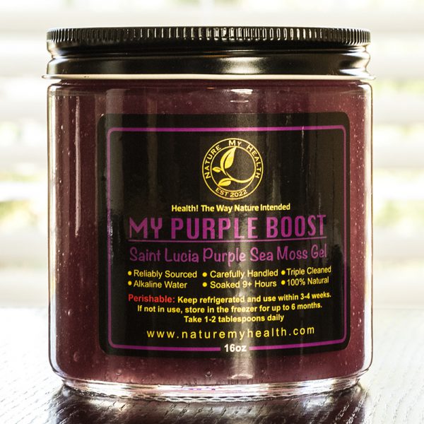 Purple Sea Moss Gel in Natural setting